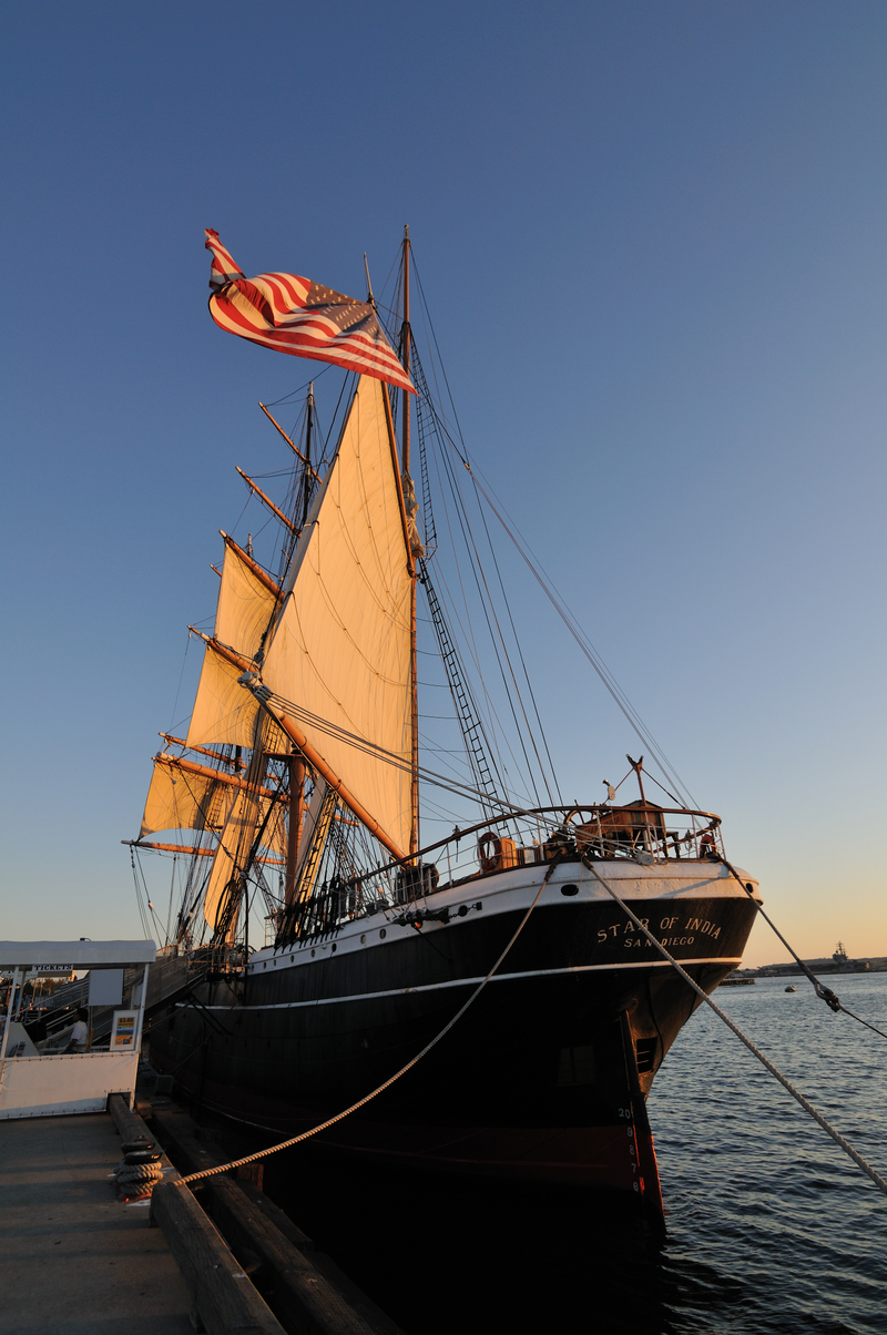 The Star of India, in all her masted, American glory.